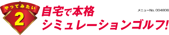 自宅で本格シミュレーションゴルフ!