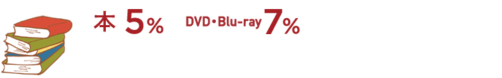 本5% DVD・BD7%